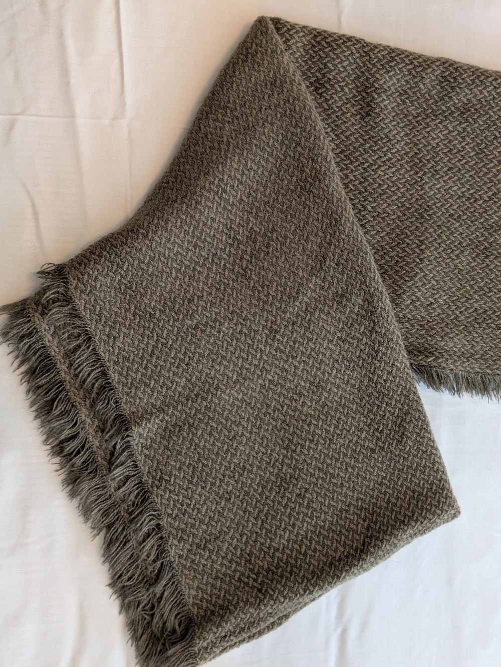 Neutral Taupe Fringe Scarf - Women's Wrap